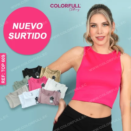 TOP  MUJER COLORFULL REFERENCIA: 609