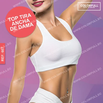 TOP TIRA ANCHA MUJER COLORFULL REFERENCIA: 607