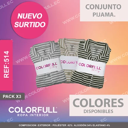 COLORFULL MUJER PIJAMA REF: 514