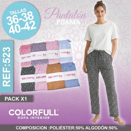 COLORFULL MUJER PIJAMA REF: 523