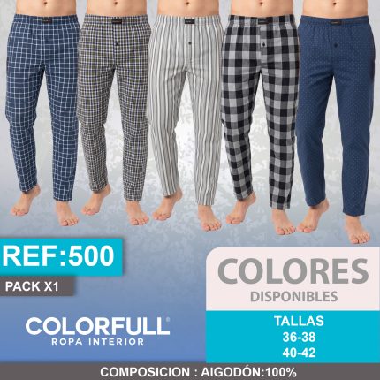 COLORFULL HOMBRE PIJAMA REF: PANTALON PIJAMA 500